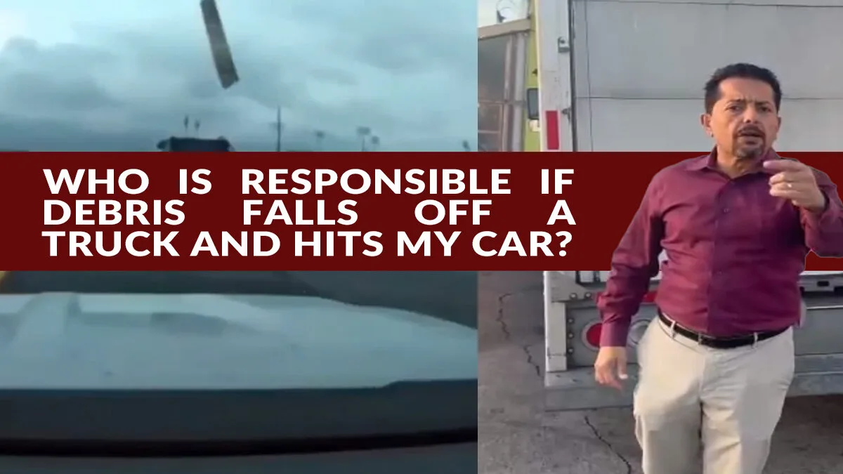 debris falls off a truck